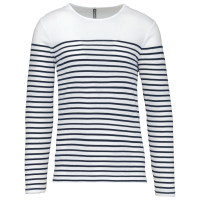 White / Navy Stripes