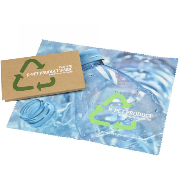 RPET Mikrofasertuch 250 g Fotodruck Format 15 x 18 cm Zickzack-Schnitt